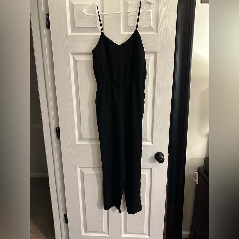 Topshop Black Sleeveless Jumpsuit